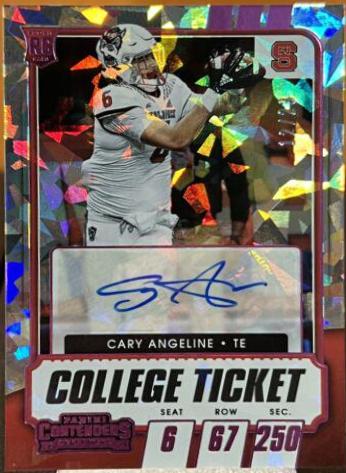 Cary Angeline [Autograph Cracked Ice Ticket] #175