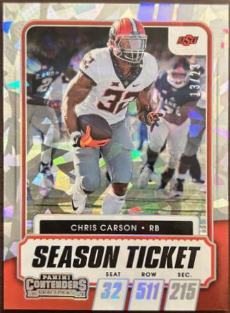Chris Carson [Cracked Ice Ticket] #63