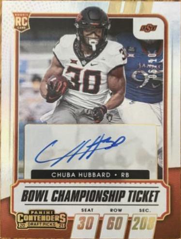 Chuba Hubbard [Autograph Bowl Championship Ticket] #119C