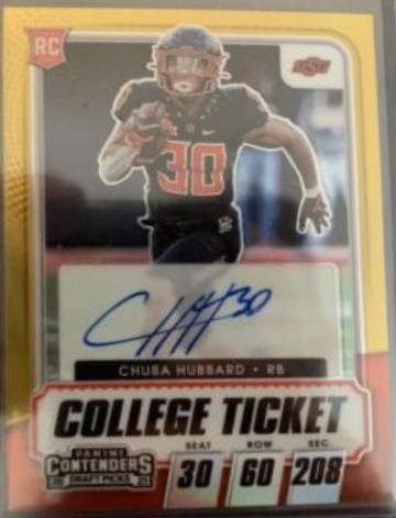 Chuba Hubbard [Autograph Premium Gold] #119C