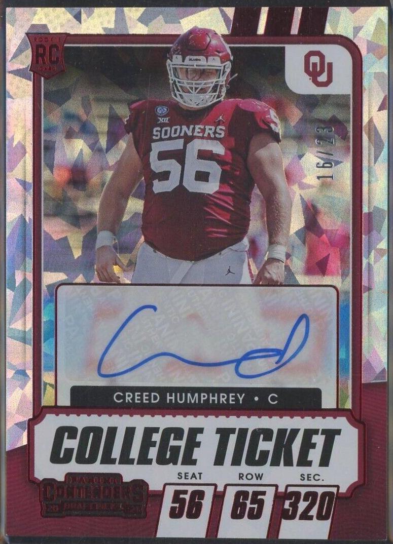 Creed Humphrey [Autograph Cracked Ice Ticket] #238
