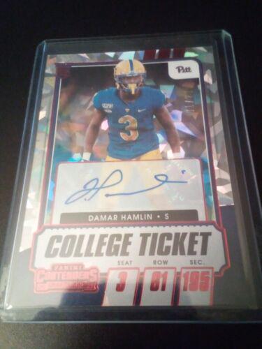 Damar Hamlin [Autograph Cracked Ice Ticket] #250