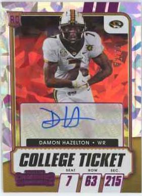 Damon Hazelton Jr. [Autograph Cracked Ice Ticket] #301