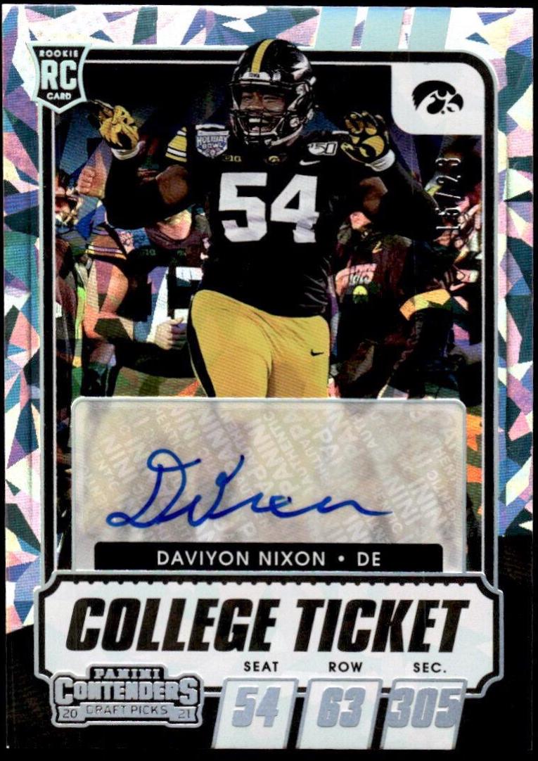 Daviyon Nixon [Autograph Cracked Ice Ticket] #200