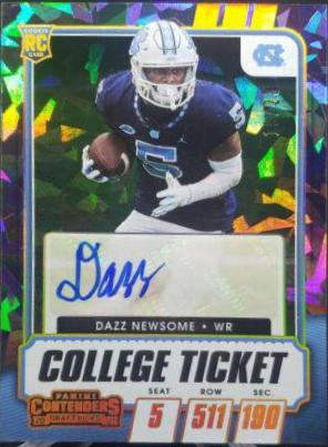 Dazz Newsome [Autograph Cracked Ice Ticket] #139