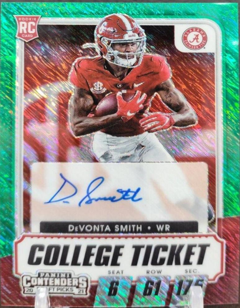 DeVonta Smith [Autograph Premium Green Shimmer] #107C