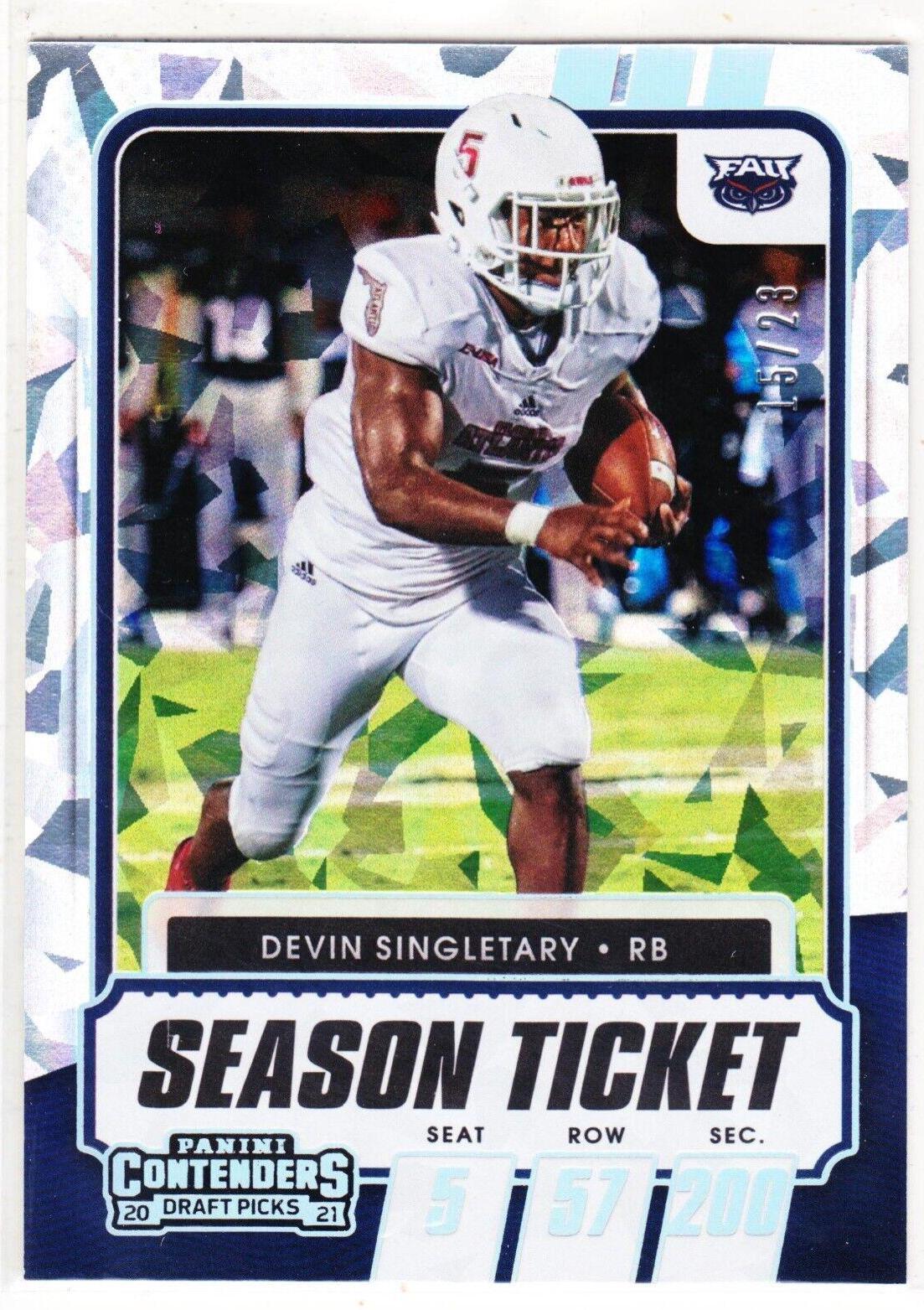 Devin Singletary [Cracked Ice Ticket] #68