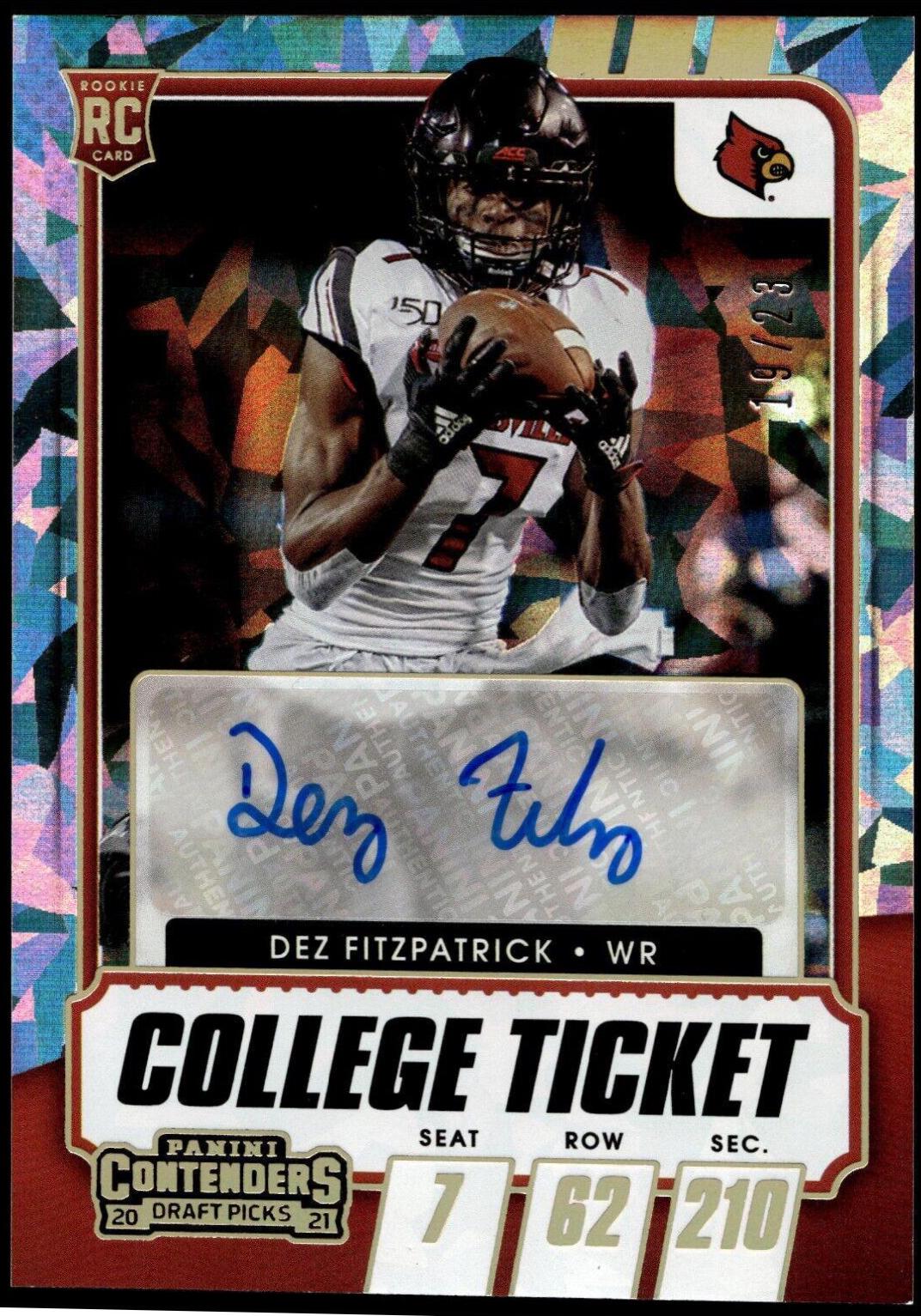 Dez Fitzpatrick [Autograph Cracked Ice Ticket] #314