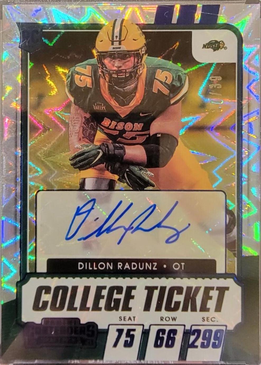 Dillon Radunz [Autograph Blue Explosion] #220