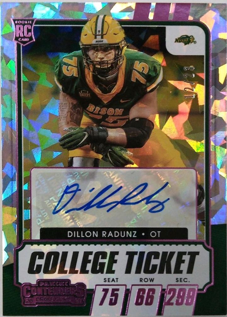 Dillon Radunz [Autograph Cracked Ice Ticket] #220
