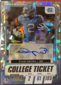 Dyami Brown [Autograph Cracked Ice Ticket] #190