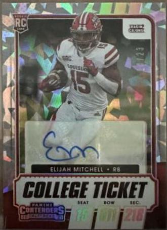 Elijah Mitchell [Autograph Cracked Ice Ticket] #134