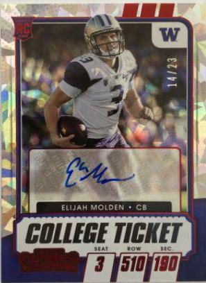 Elijah Molden [Autograph Cracked Ice Ticket] #214