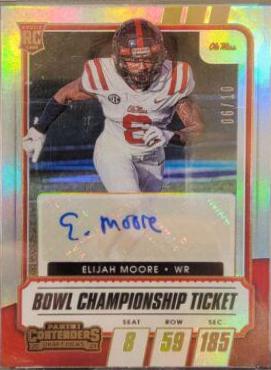 Elijah Moore [Autograph Bowl Championship Ticket] #123