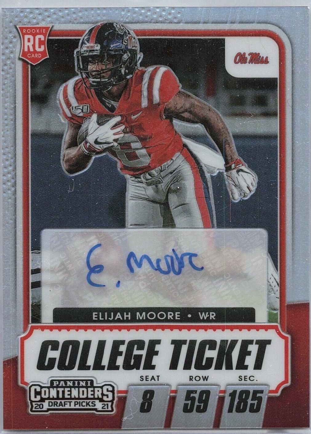 Elijah Moore [Autograph Campus Ticket] #123