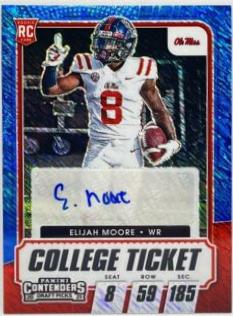 Elijah Moore [Autograph Premium Blue Shimmer] #123