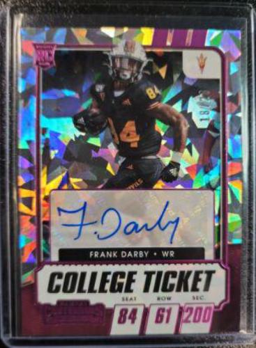 Frank Darby [Autograph Cracked Ice Ticket] #133