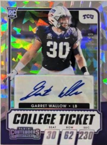 Garret Wallow [Autograph Cracked Ice Ticket] #254