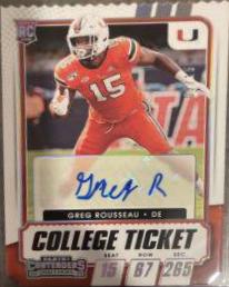Greg Rousseau [Autograph Campus Ticket] #152