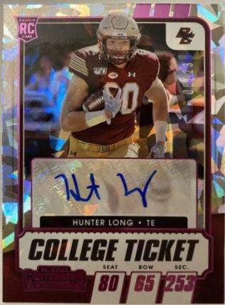 Hunter Long [Autograph Cracked Ice Ticket] #189
