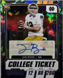 Ian Book [Autograph Cracked Ice Ticket] #226