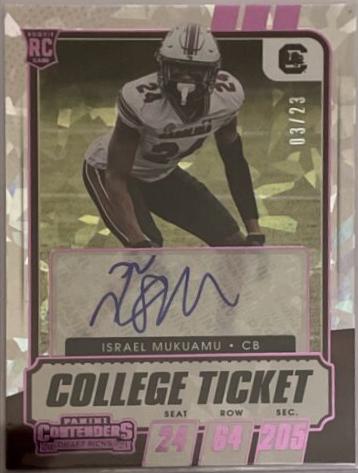 Israel Mukuamu [Autograph Cracked Ice Ticket] #203