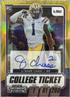 Ja'Marr Chase [Autograph Bowl Championship Ticket] #115