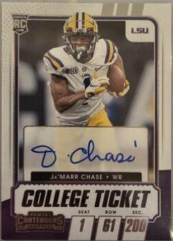Ja'Marr Chase [Autograph Campus Ticket] #115