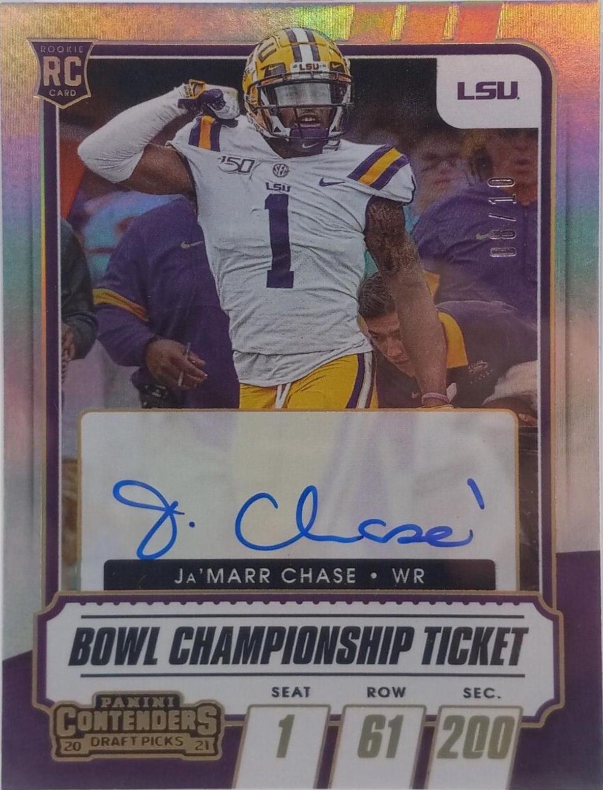 Ja'Marr Chase [Autograph Premium Gold] #115