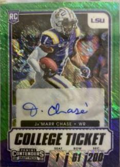 Ja'Marr Chase [Autograph Premium Green Shimmer] #115