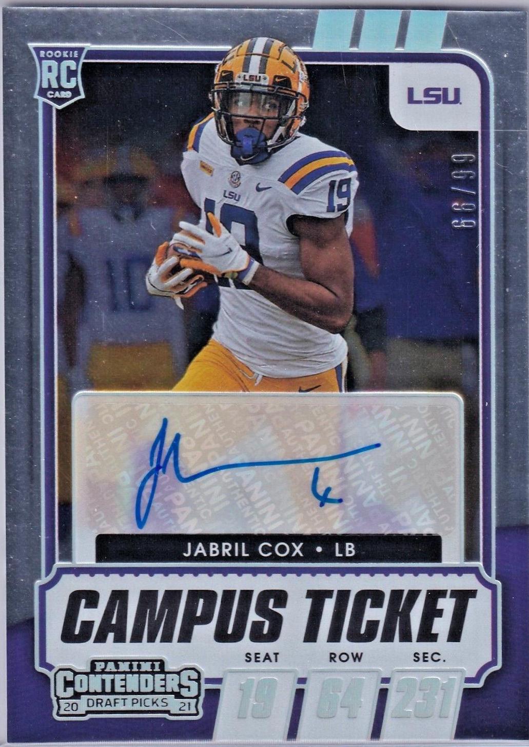 Jabril Cox [Autograph Blue] #201