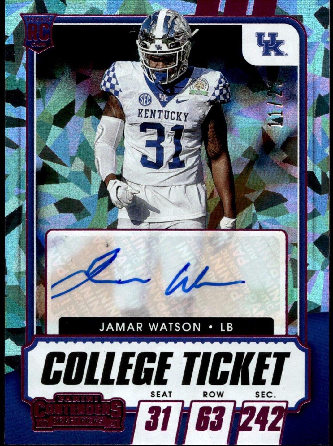 Jamar Watson [Autograph Cracked Ice Ticket] #177