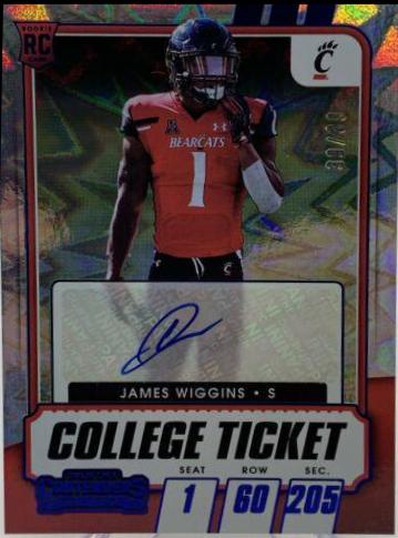 James Wiggins [Autograph Blue Explosion] #307