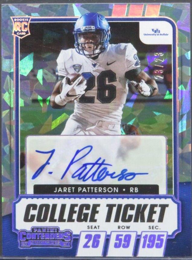Jaret Patterson [Autograph Cracked Ice Ticket] #183