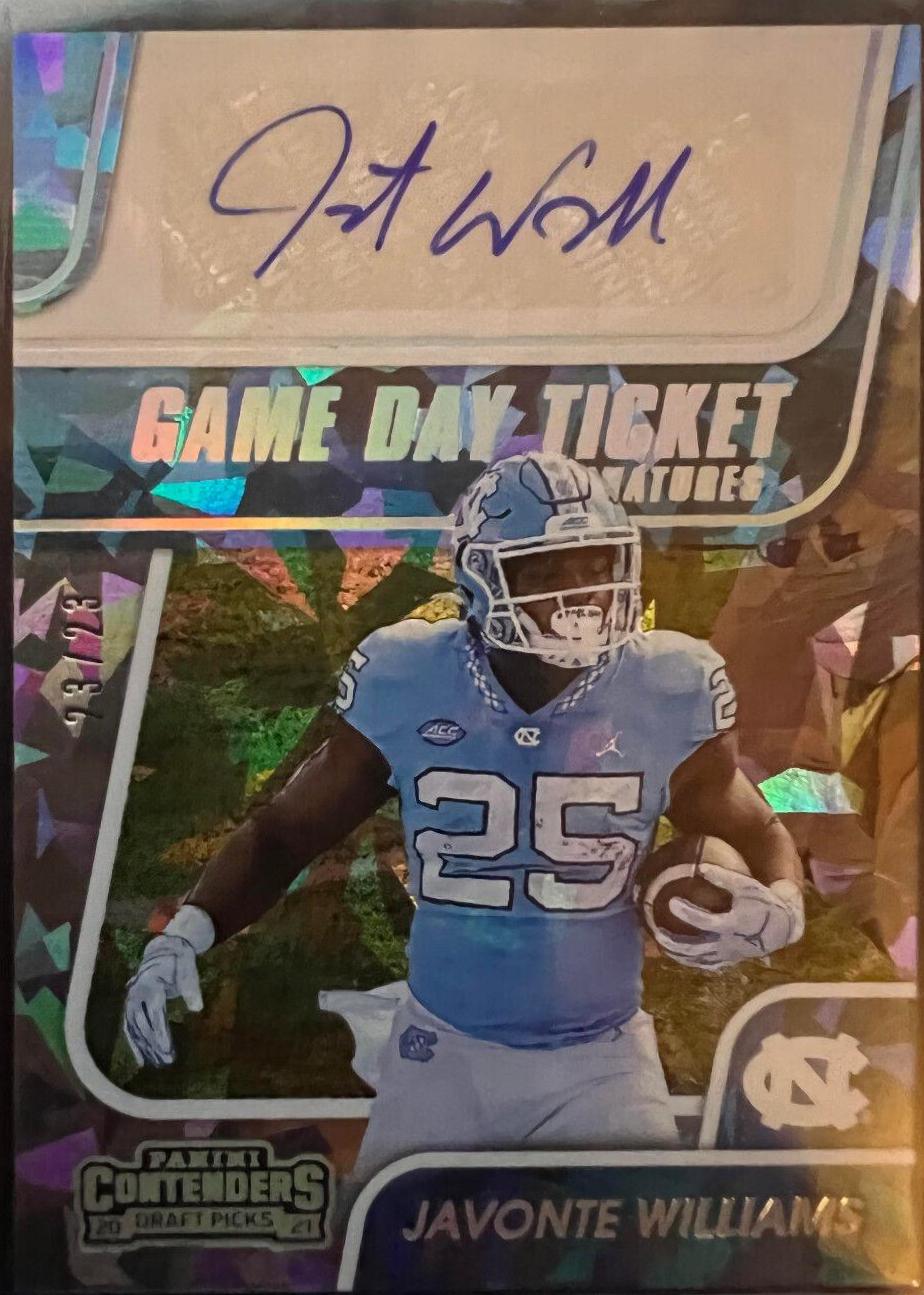 Javonte Williams [Autograph Cracked Ice Ticket] #120C