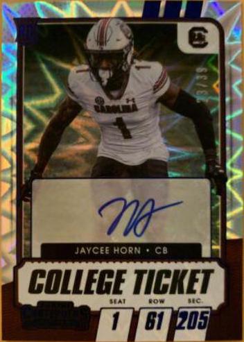 Jaycee Horn [Autograph Blue Explosion] #212