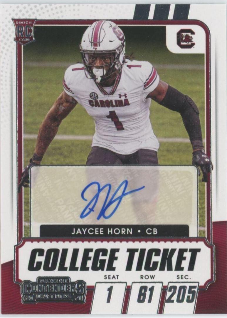 Jaycee Horn [Autograph Campus Ticket] #212