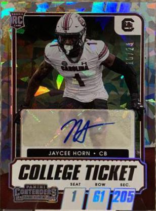 Jaycee Horn [Autograph Cracked Ice Ticket] #212