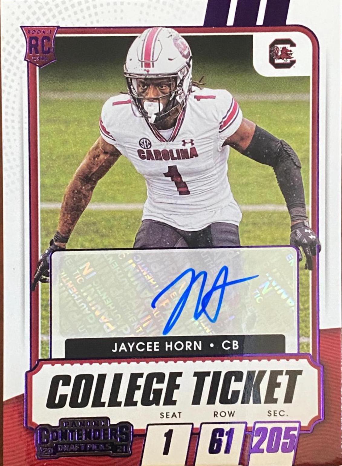 Jaycee Horn [Autograph Purple] #212