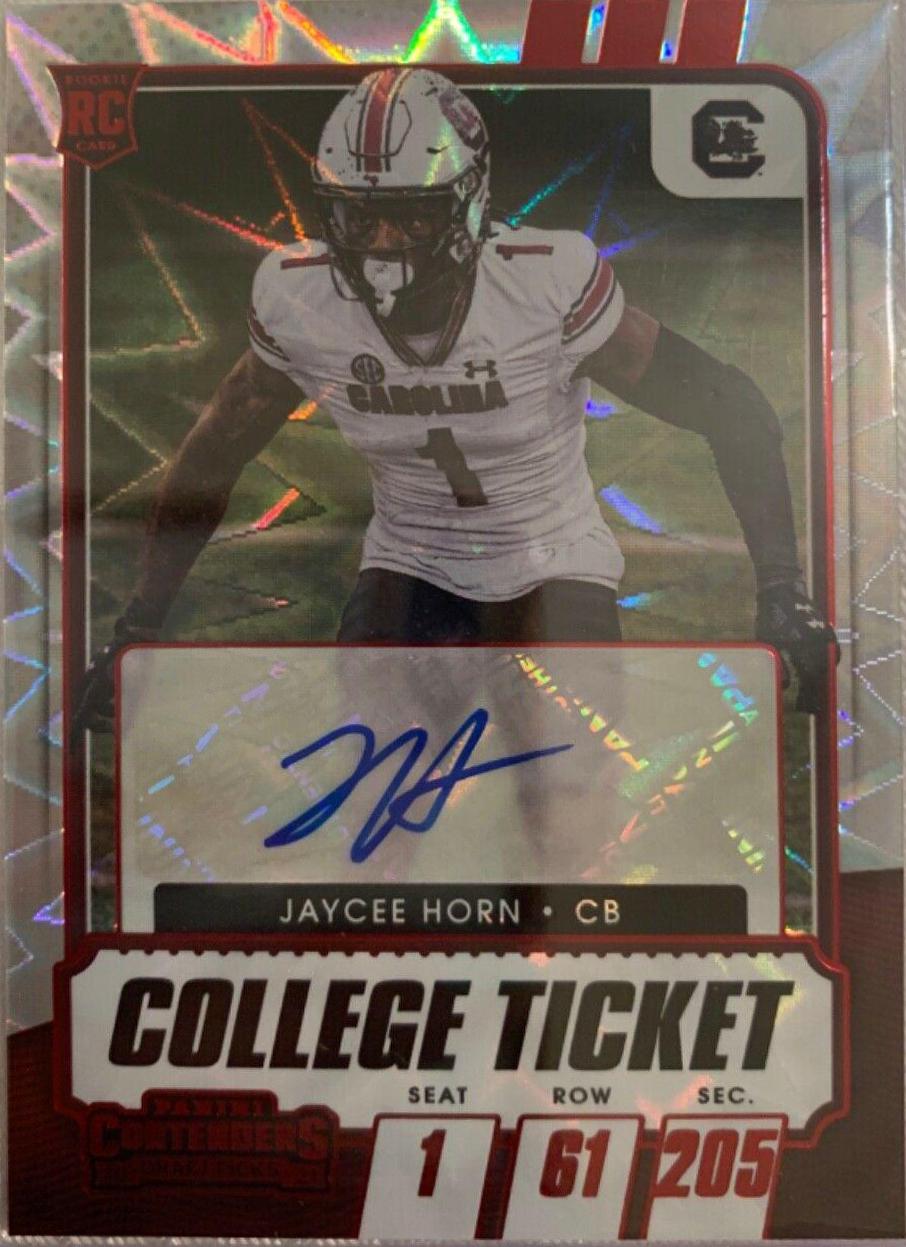 Jaycee Horn [Autograph Red Explosion] #212
