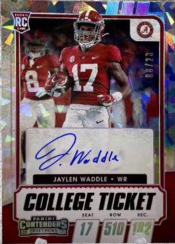 Jaylen Waddle [Autograph Cracked Ice Ticket] #110
