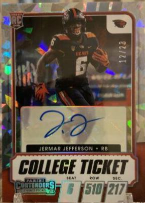 Jermar Jefferson [Autograph Cracked Ice Ticket] #126