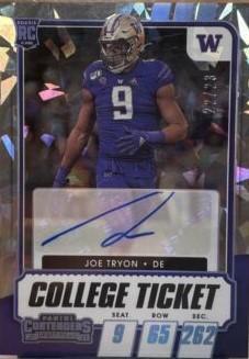 Joe Tryon [Autograph Cracked Ice Ticket] #211