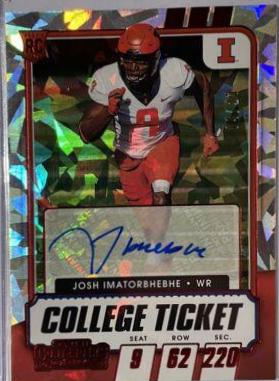 Josh Imatorbhebhe [Autograph Cracked Ice Ticket] #256