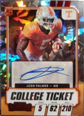 Josh Palmer [Autograph Cracked Ice Ticket] #245