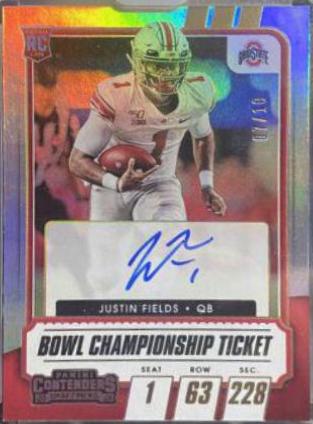 Justin Fields [Autograph Bowl Championship Ticket] #104