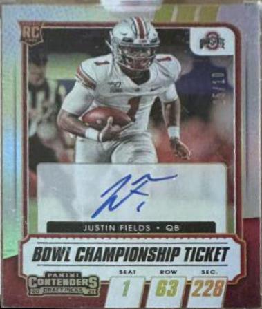 Justin Fields [Autograph Bowl Championship Ticket] #104C