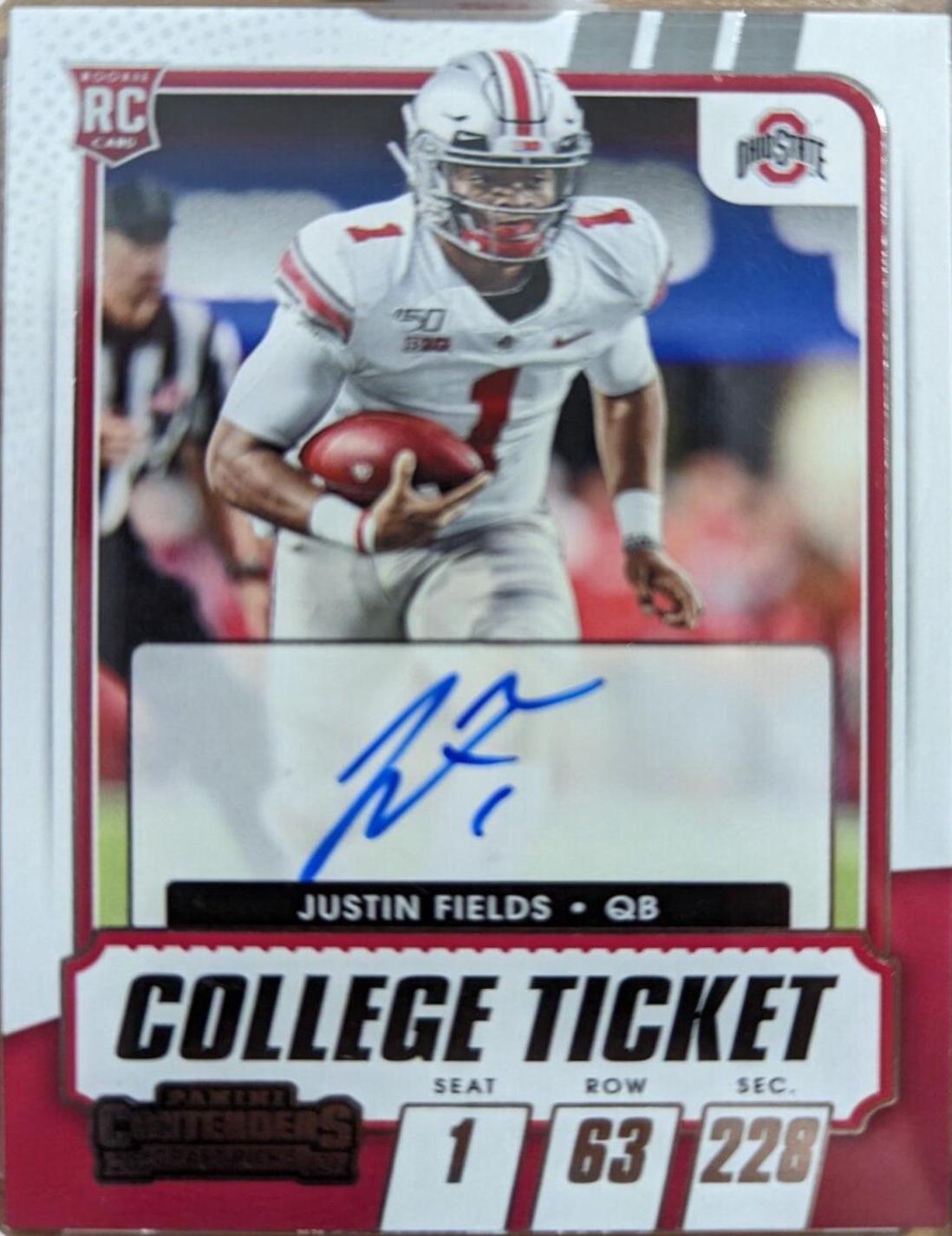 Justin Fields [Autograph Campus Ticket] #104
