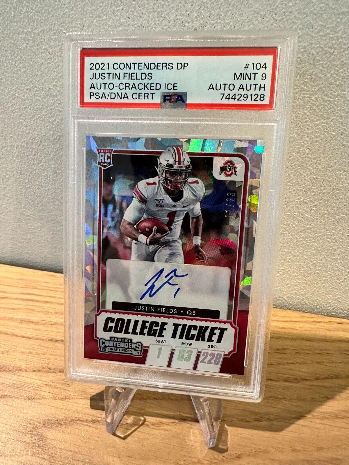 Justin Fields [Autograph Cracked Ice Ticket] #104