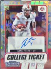 Justin Fields [Autograph Cracked Ice Ticket] #104A